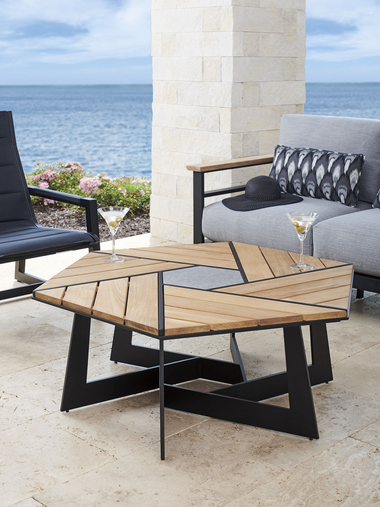 South Beach - Hexagonal Cocktail Table - Dark Gray