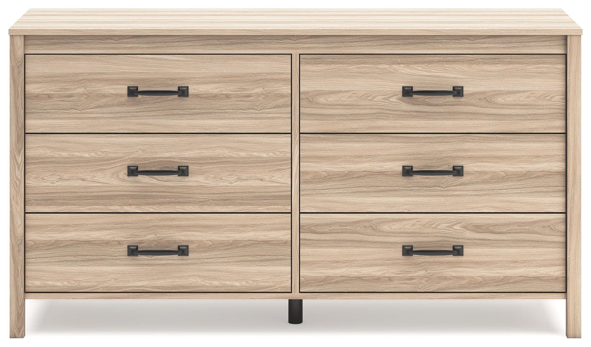 Battelle - Six Drawer Dresser - Tan