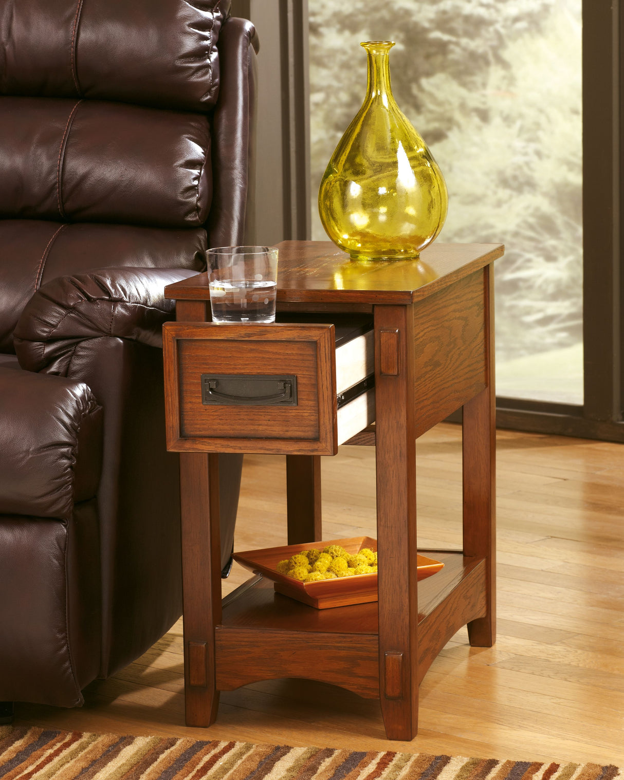 Breegin - Chair Side End Table - 1 Drawer - Brown