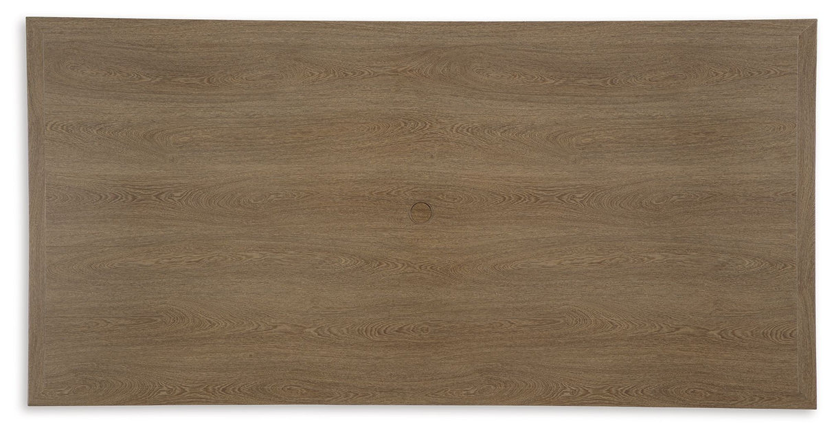 Serene Bay - Rectangular Dining Table With Umbrella Option - Dark Brown