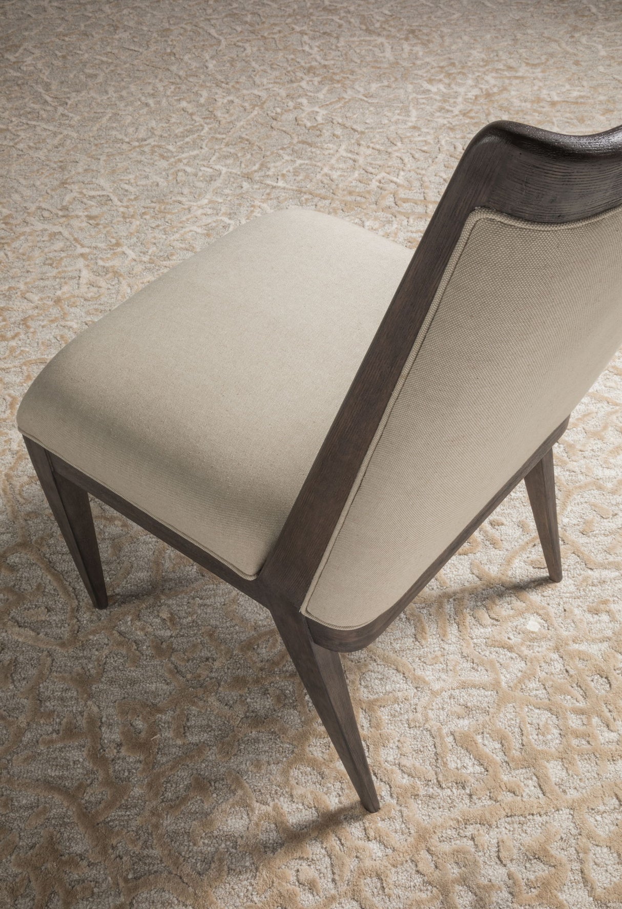 Cohesion Program - Wood Haiku Upholstered Side Chair - Dark Brown