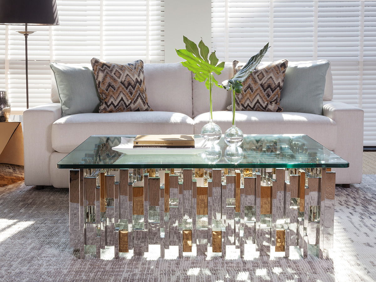 Signature Designs - Cityscape Rectangular Cocktail Table - Pearl Silver