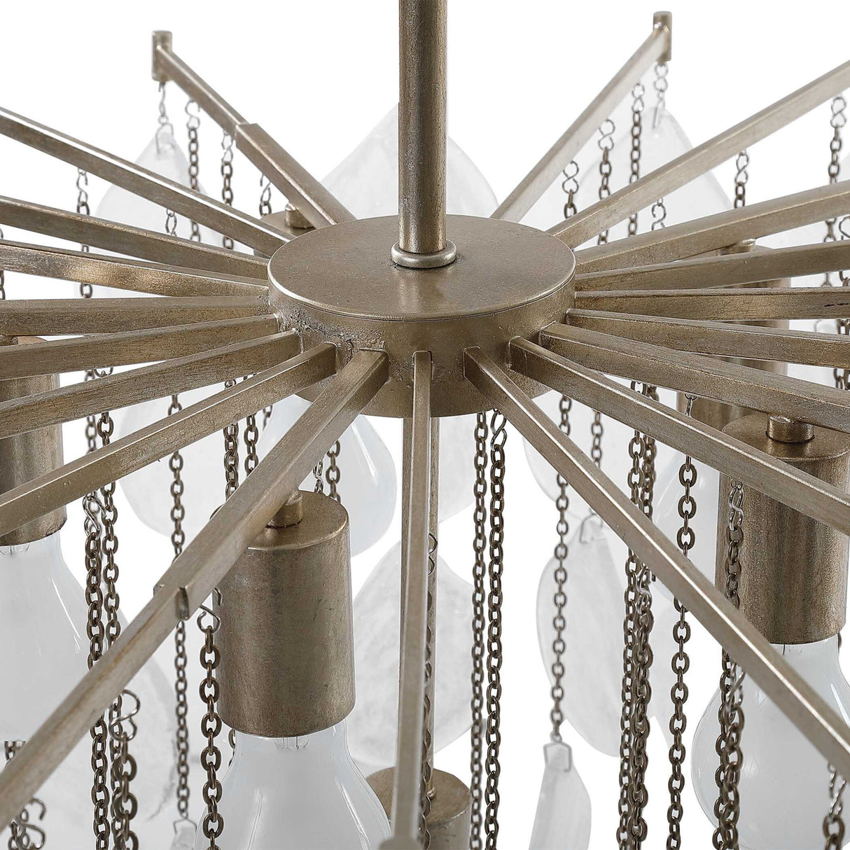 Goccia - 6 Light Tear Drop Glass Pendant - White