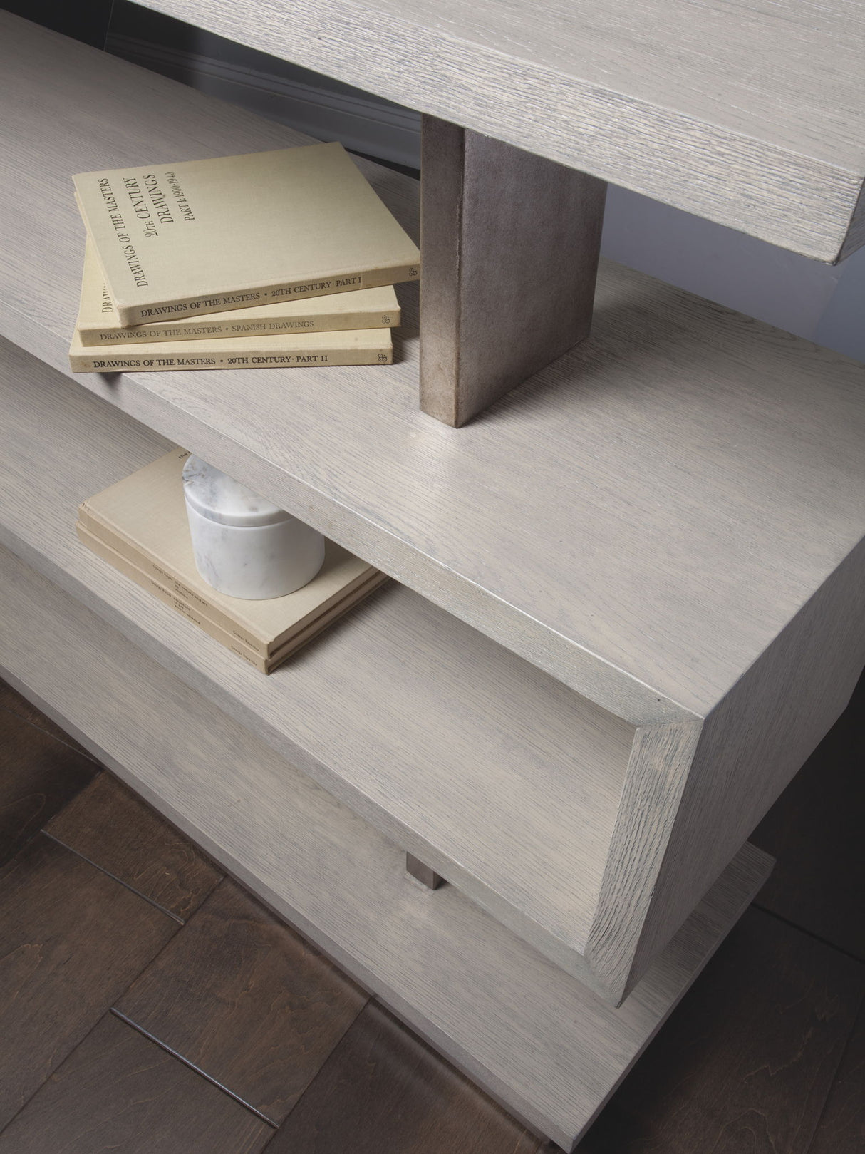 Signature Designs - Soiree Low Bookcase - Dark Gray