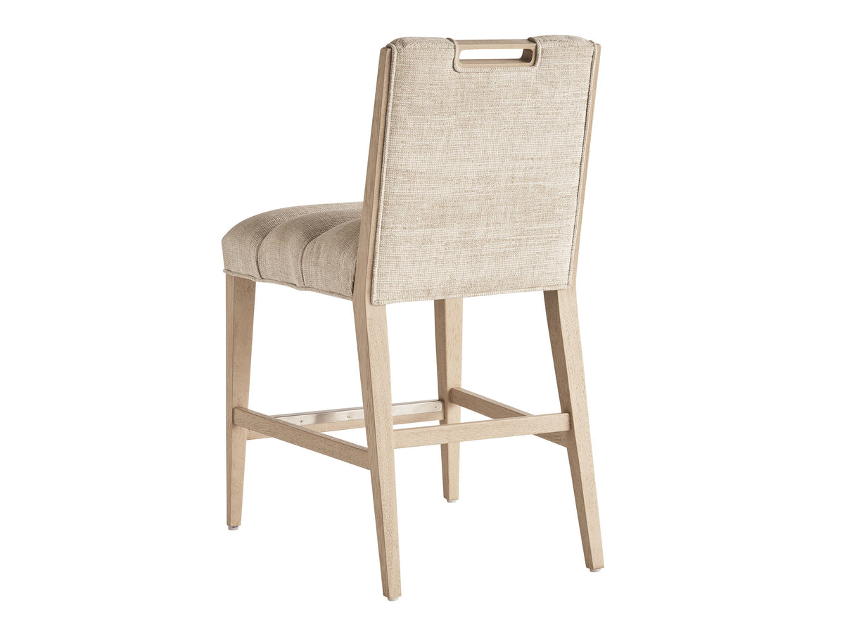 Sunset Key - Greer Channeled Upholstered Bar Stool