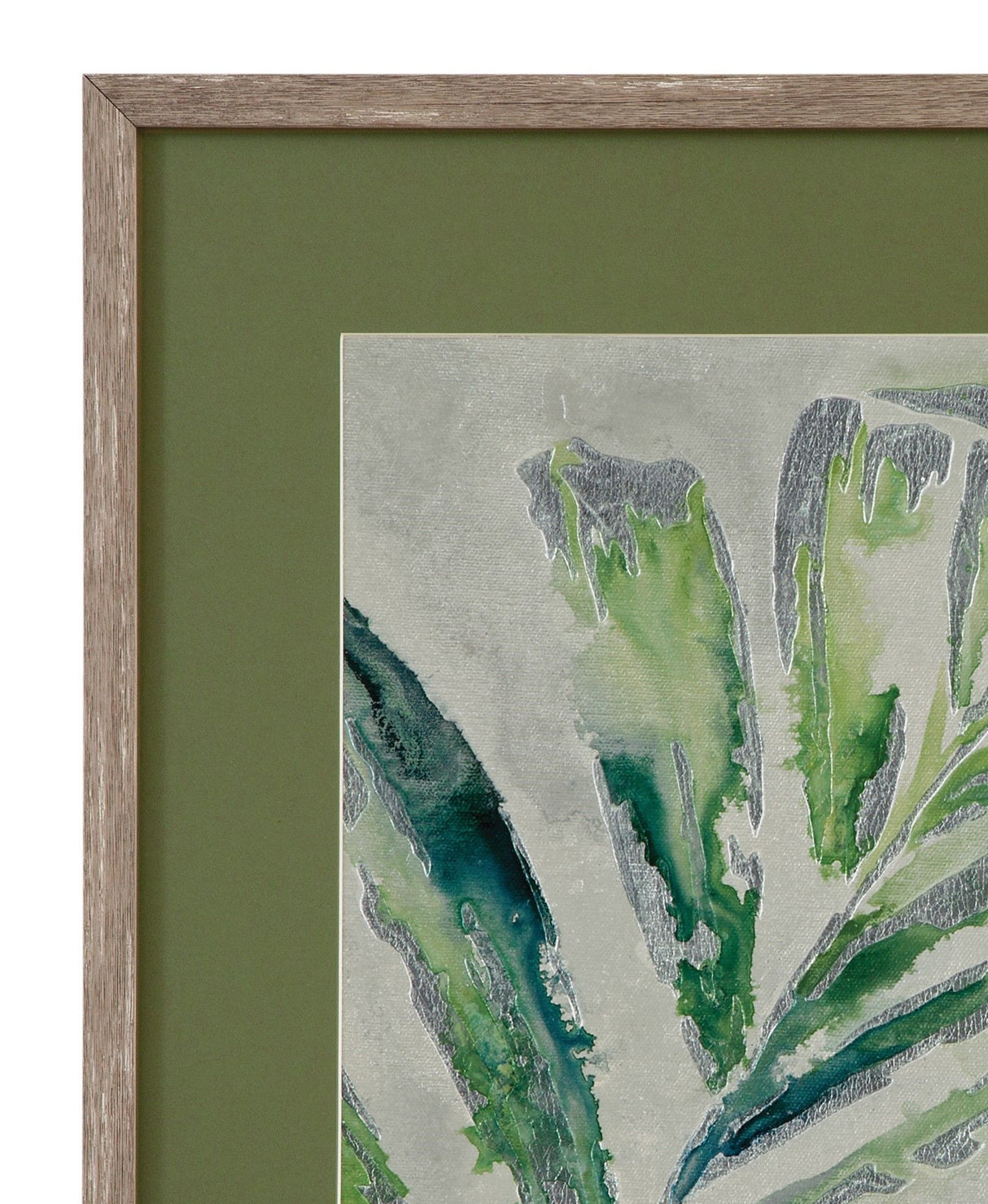 Green Palm I Framed Print - Green / Light Brown