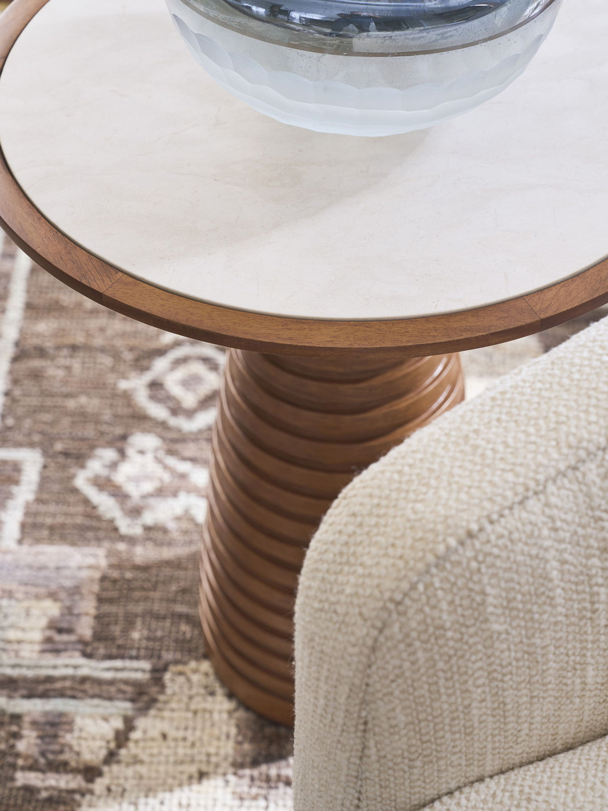 La Costa - Ortega Accent Table - Dark Brown / Beige