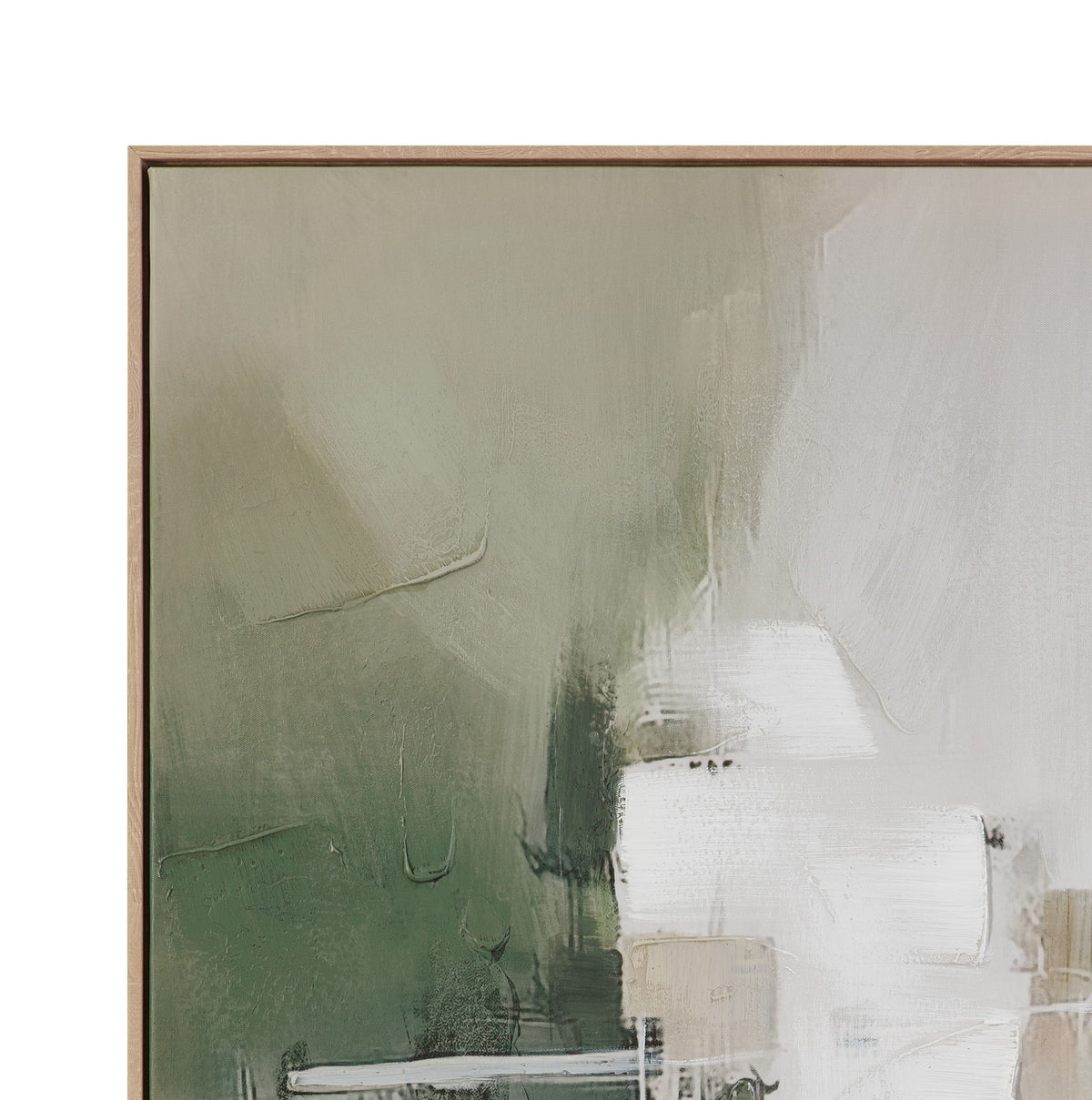 Verdant Horizon II Framed Canvas - Green
