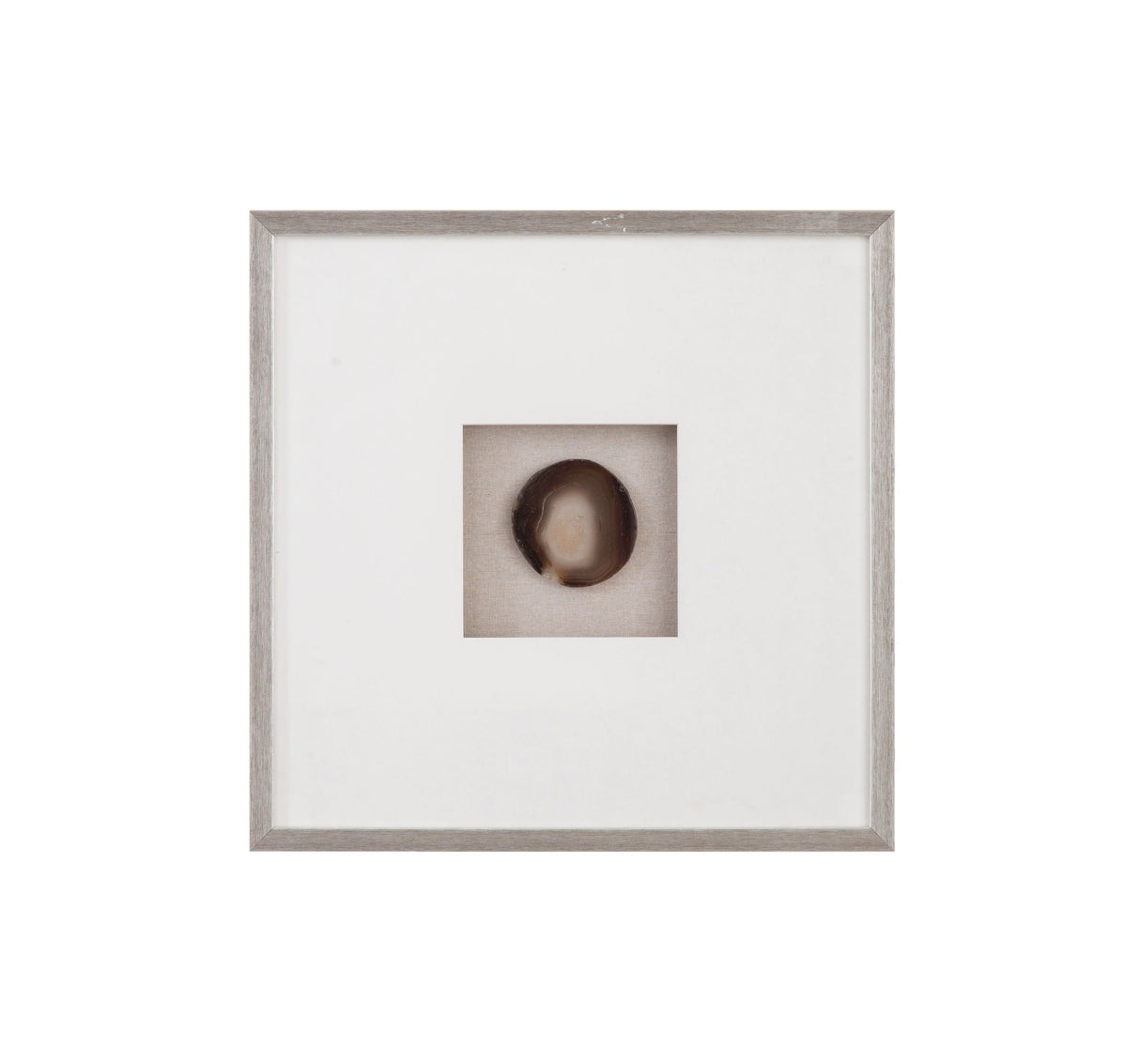 Agate Stone Wall Art - Dark Brown / White