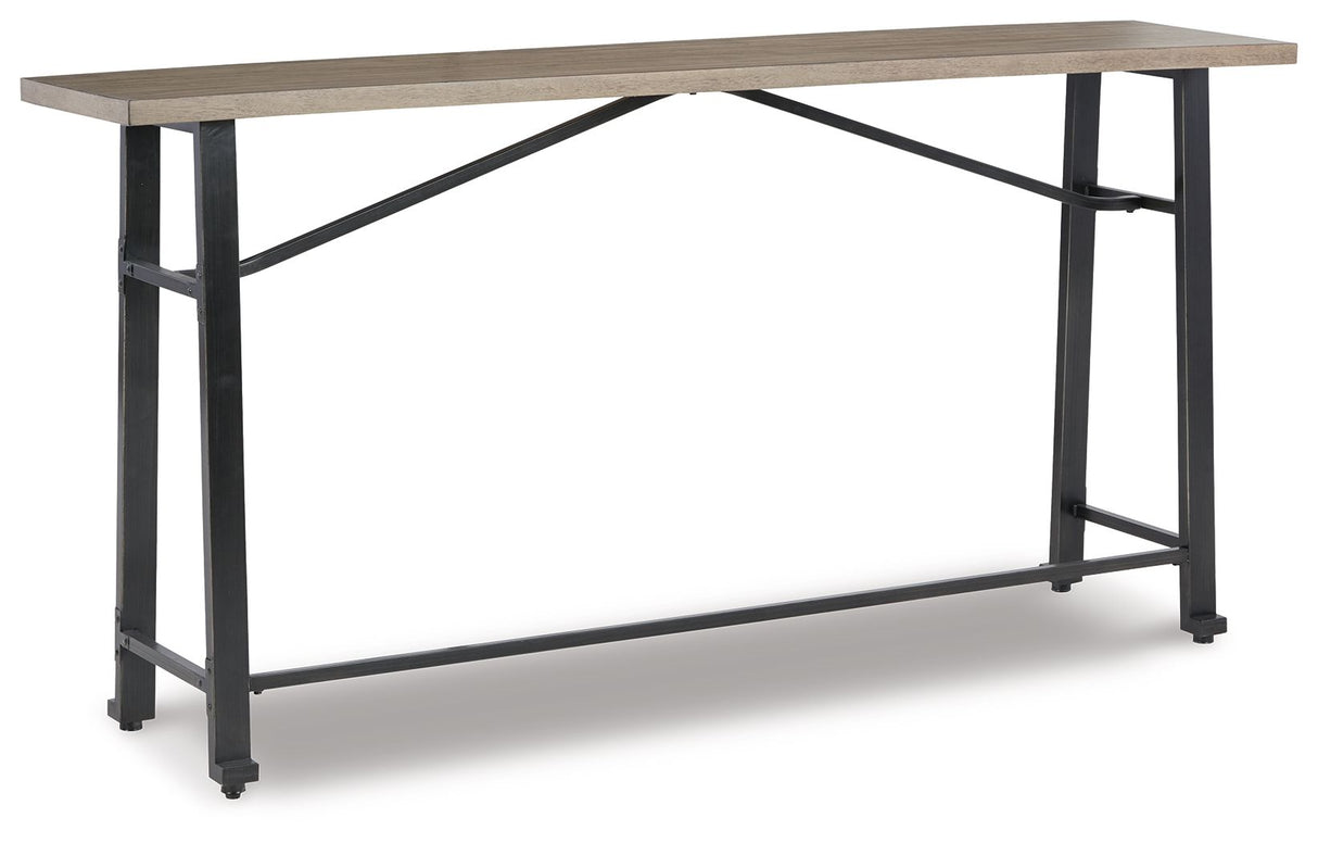 Lesterton - Long Counter Table - Light Brown / Black