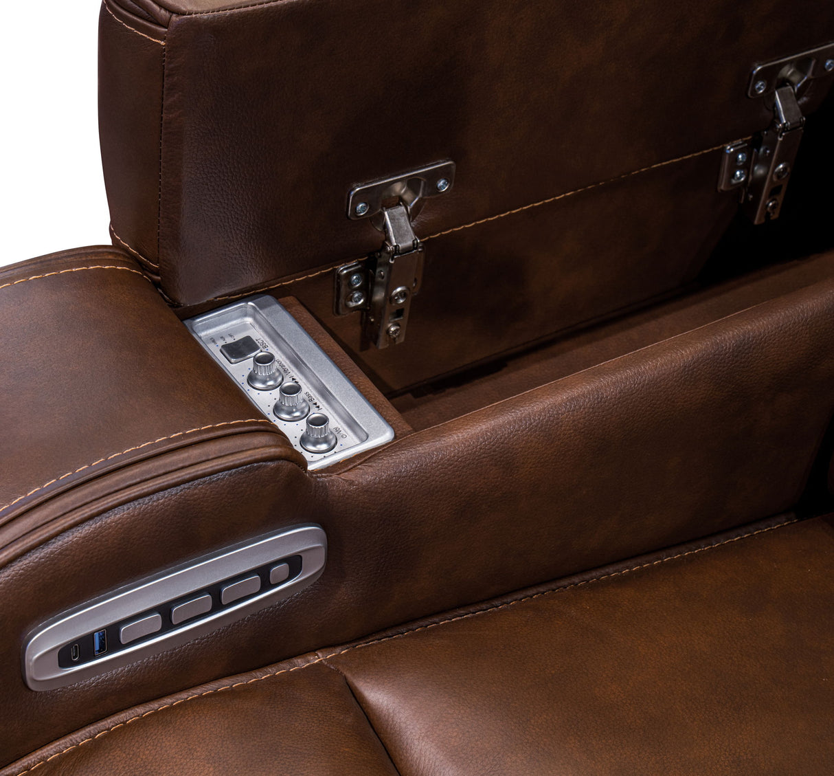 Knightington - Power Reclining Sofa With Audio Seating