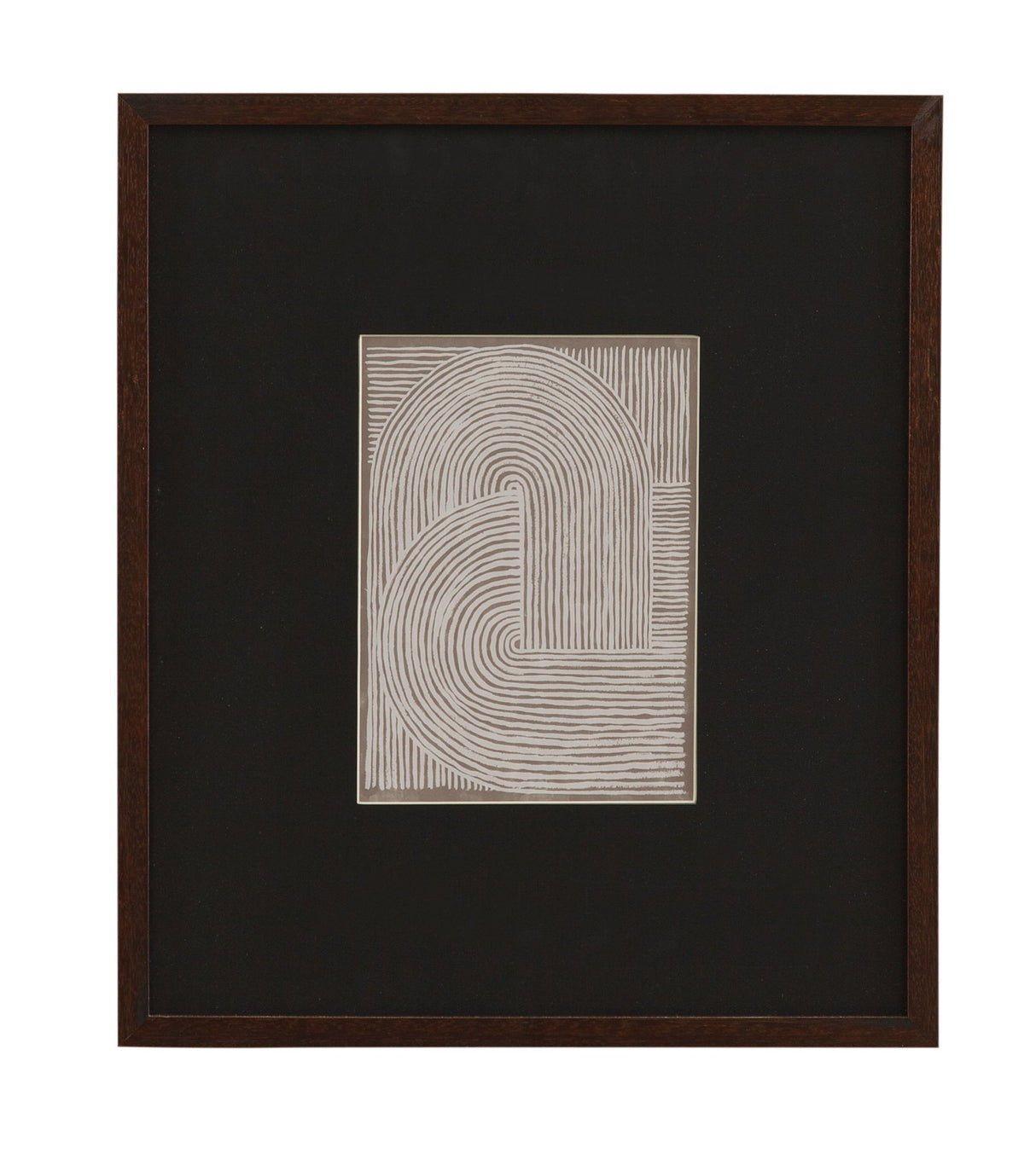 Neutral Strokes IV Framed Print - Black