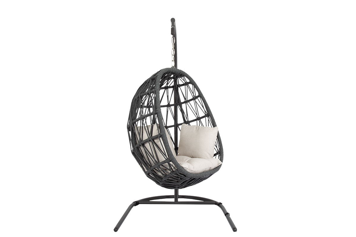 Milano - Hanging Chair, With Self Welt - Echo Ash / Dark Gray