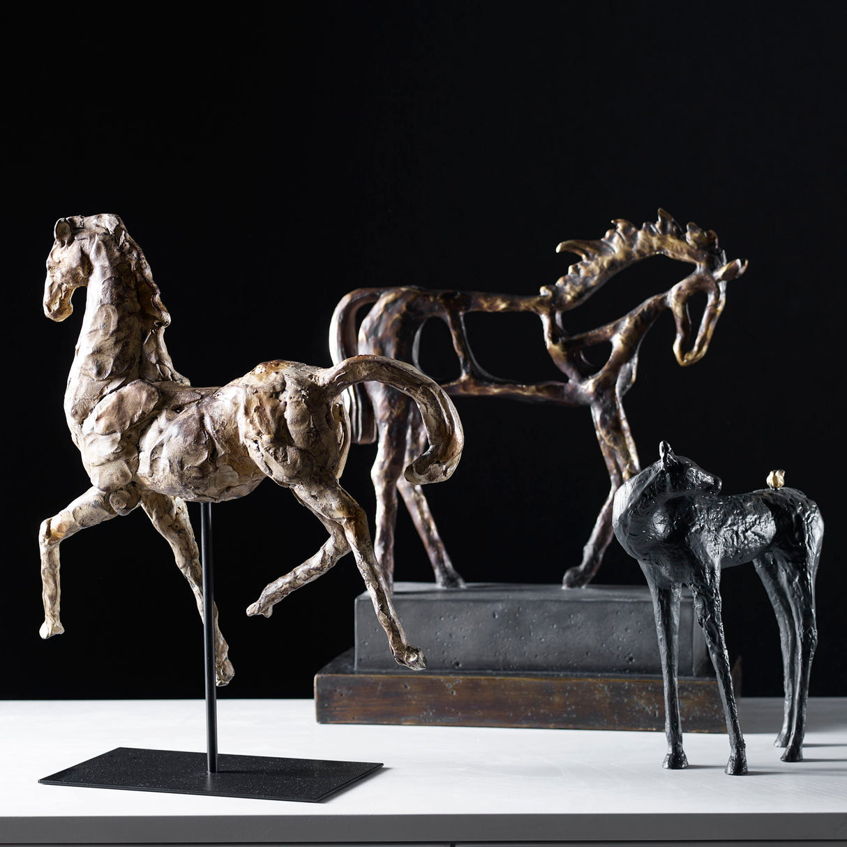Titan Horse - Sculpture - Brown, Dark