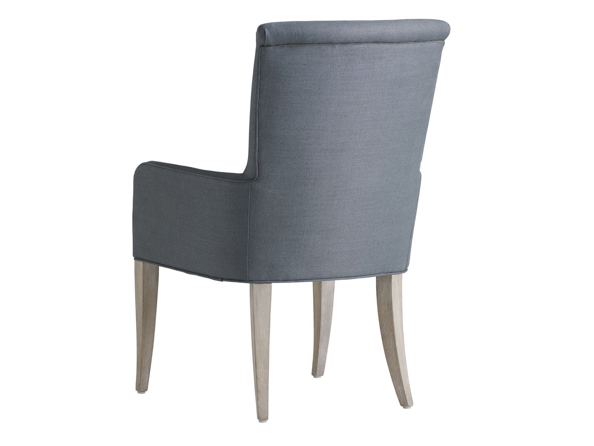 Malibu - Serra Upholstered Arm Chair - Pearl Silver