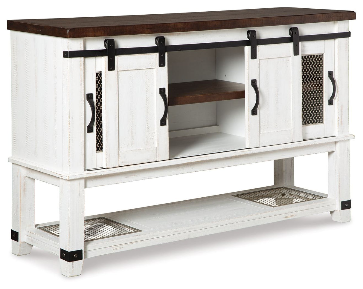 Valebeck - Dining Room Server - White / Brown