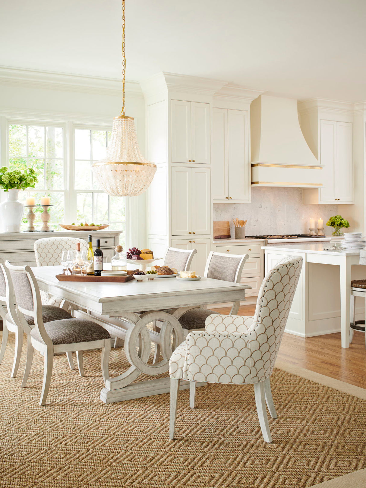 Oyster Bay - Montauk Rectangular Dining Table - Pearl Silver