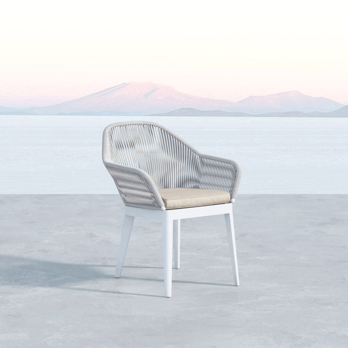 Miami - Dining Chair, With Self Welt - Echo Ash / Pearl Silver