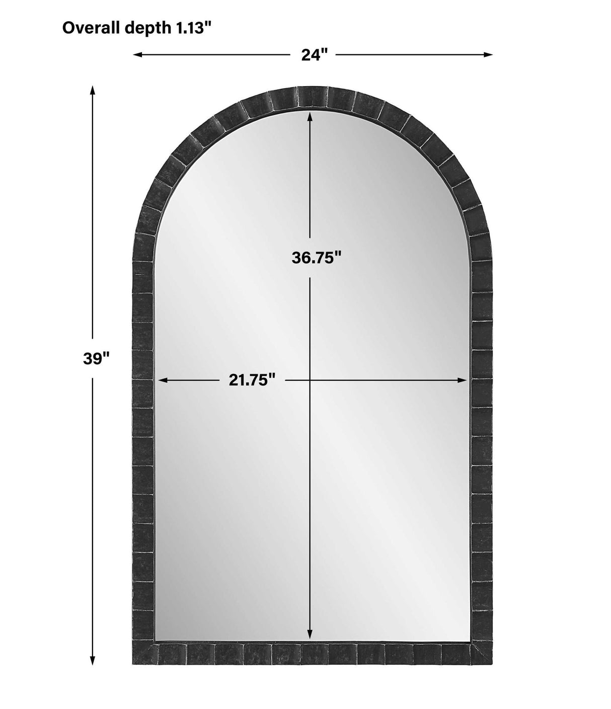 Dandridge - Arch Mirror - Black