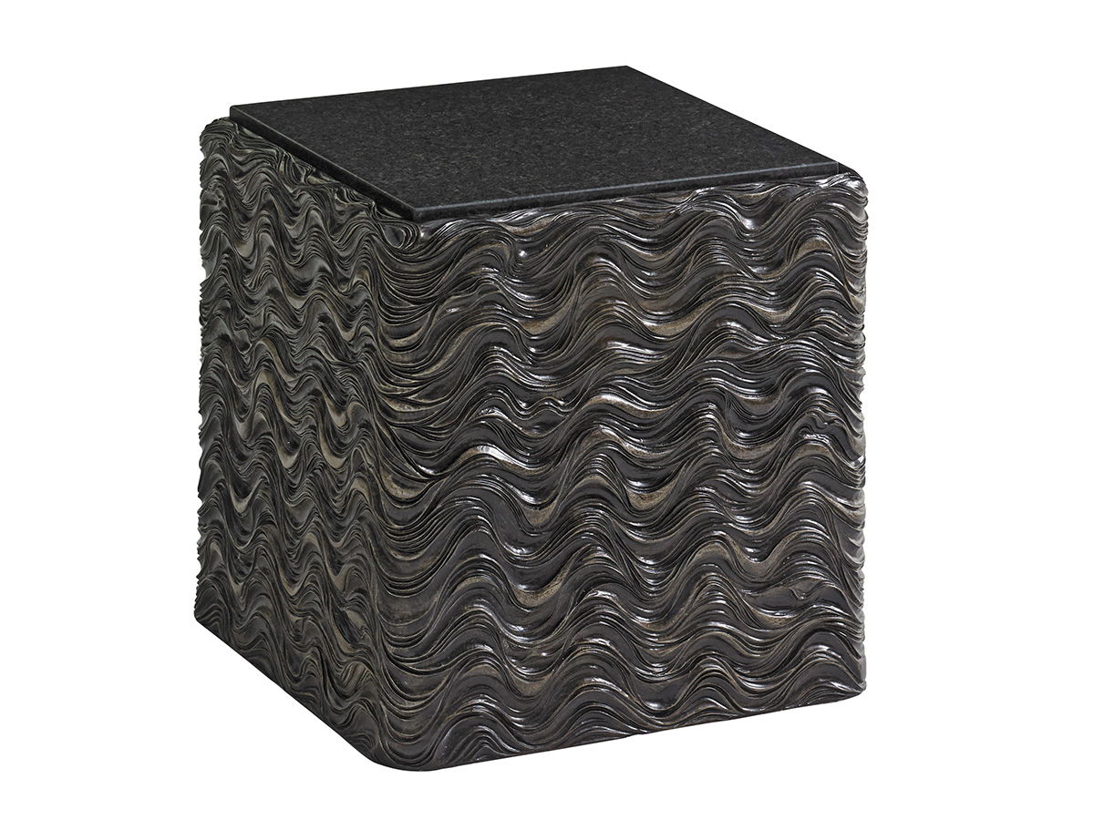 Shadow Play - Talk Of The Town Cube End Table - Dark Gray