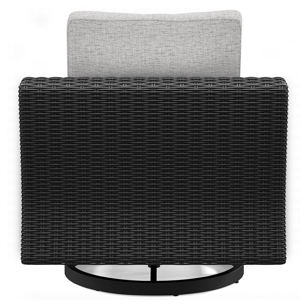 Beachcroft - Swivel Lounge Chair - Black / Light Gray