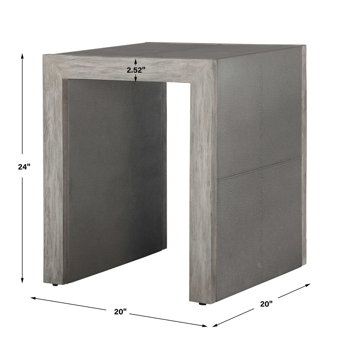 Aerina - Modern End Table - Gray