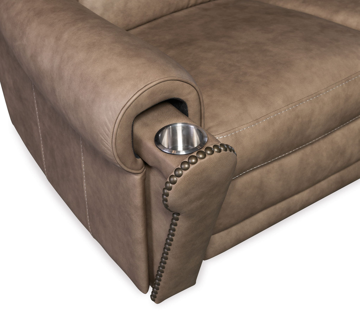 SS - Duncan Power Sofa With Power Headrest & Lumbar - Light Brown
