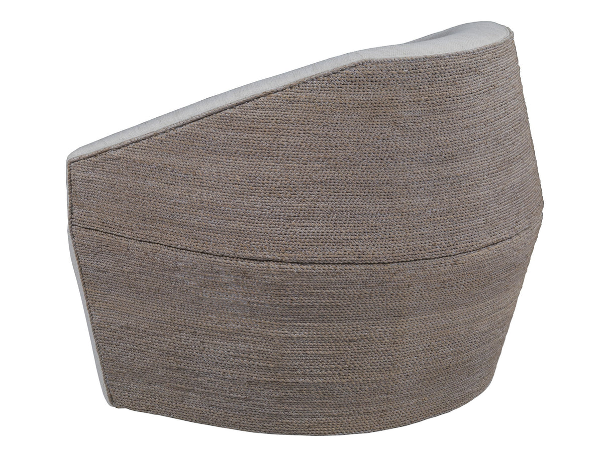 Artistica Upholstery - Natalie Woven Swivel Chair - White / Dark Brown