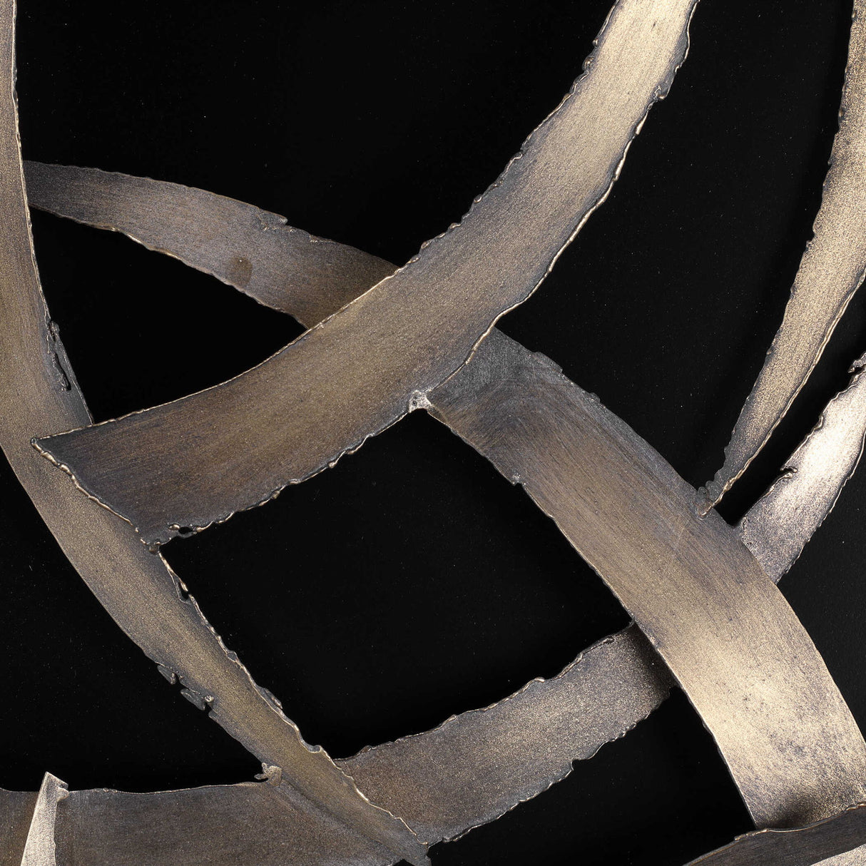 Brushstrokes - Metal Wall Art, Set Of 2 - Black