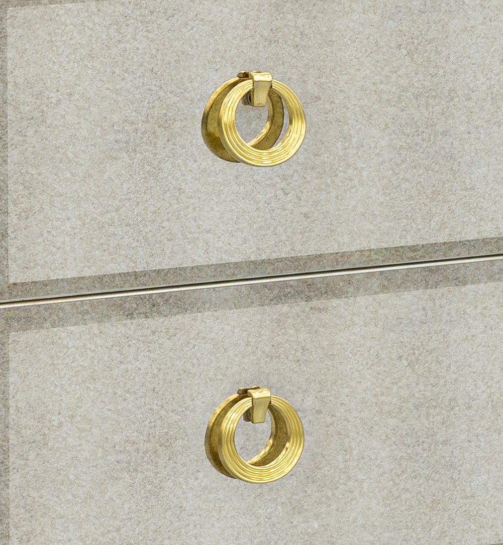 Kiara - Bronze Mirror Glam Hall Chest - White