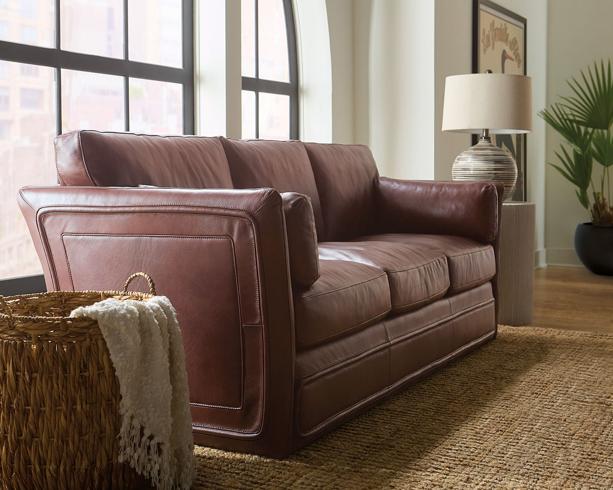 SS - Woodstock 3-Seat Sofa - Brown