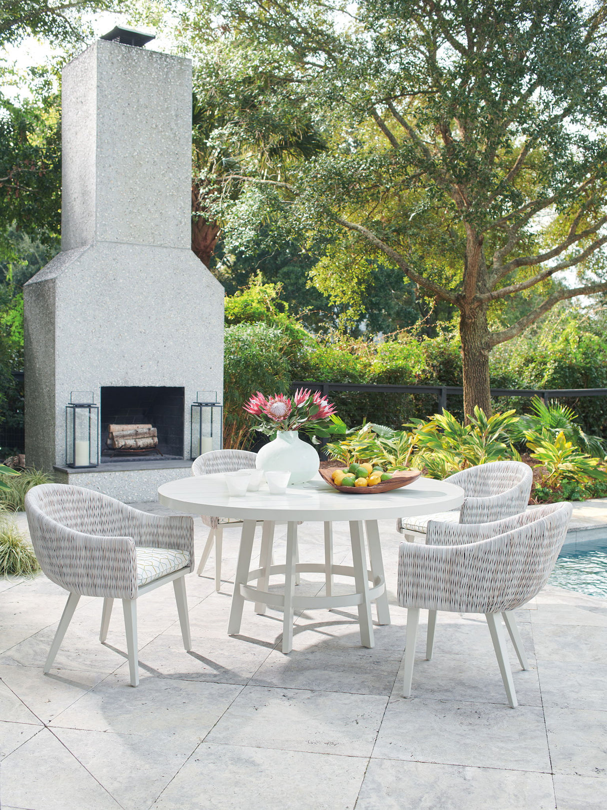 Seabrook - Arm Chair - Beige / White