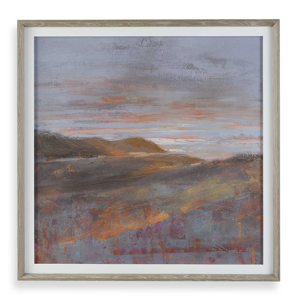 Dawn On The Hills - Framed Print - Purple