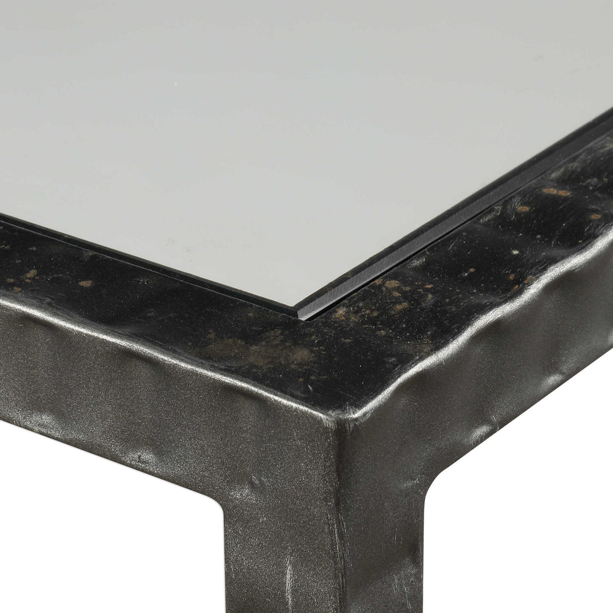 Leo - Industrial Console Table - Pearl Silver