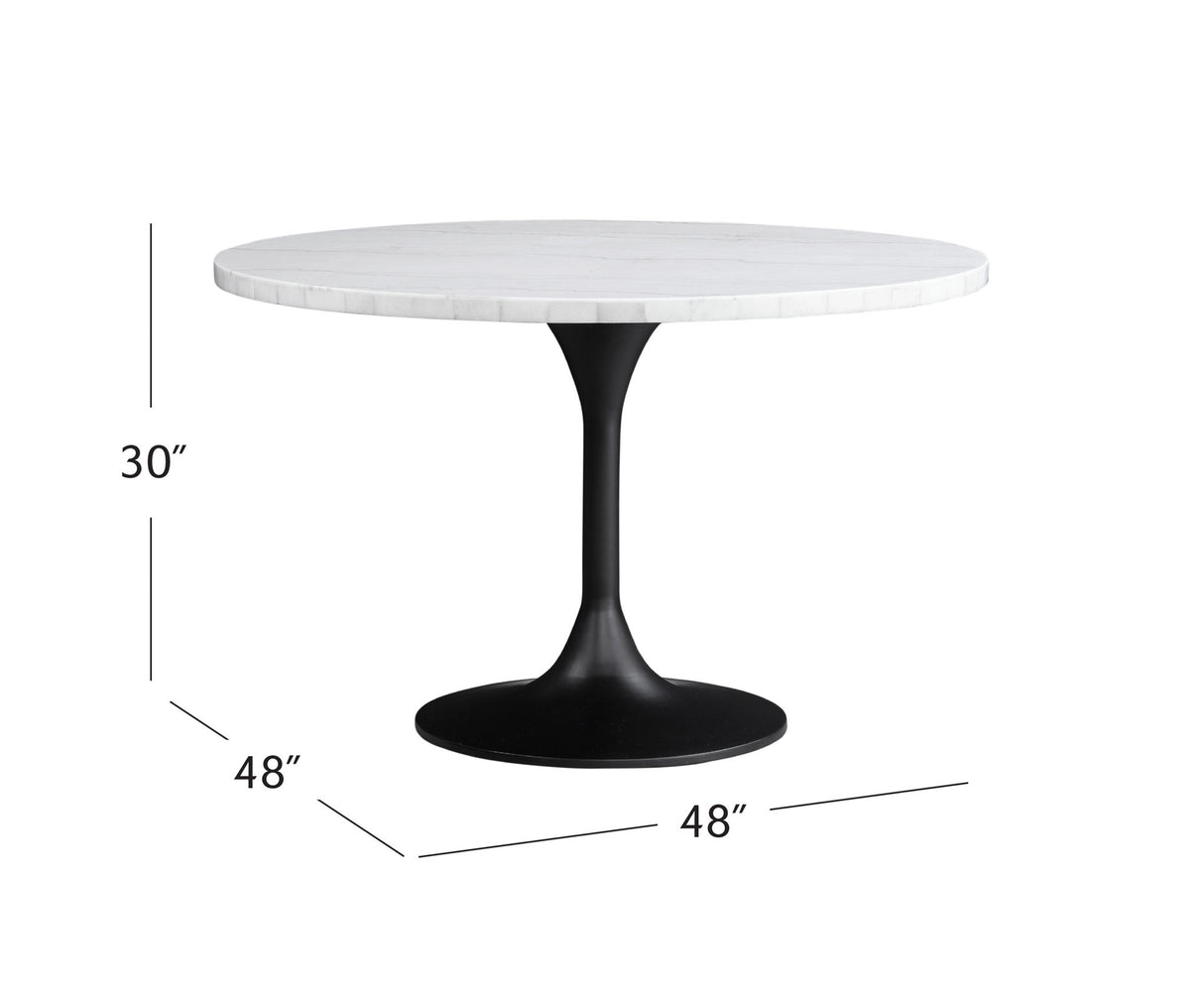 Dunham - Dining Table - White / Black