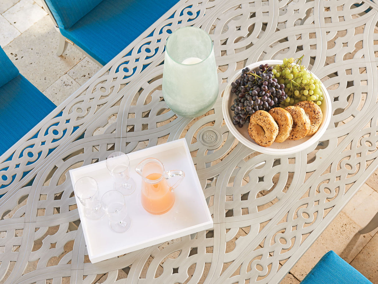 Silver Sands - Rectangular Dining Table - Pearl Silver