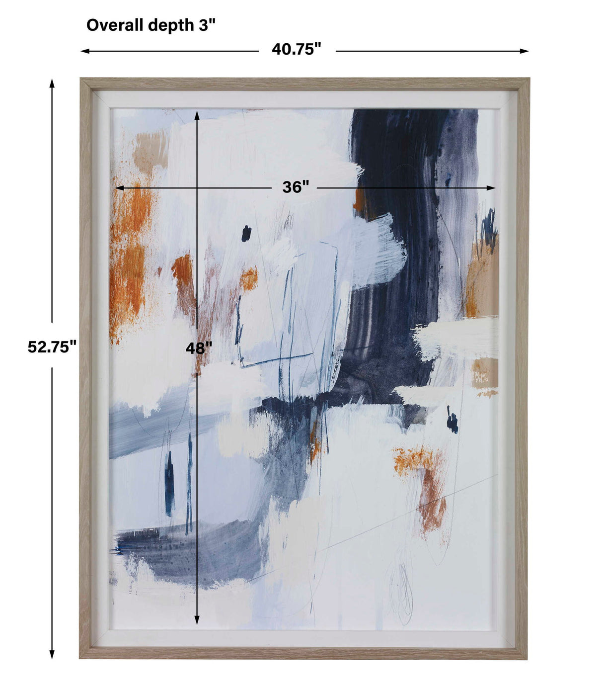 Variant - Abstract Framed Print - Blue