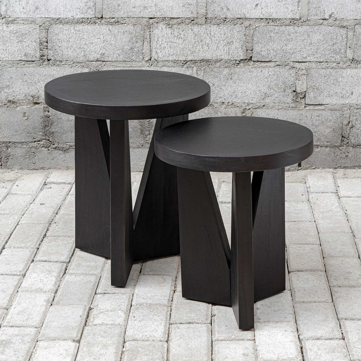 Nadette - Nesting Tables, Set Of 2 - Black