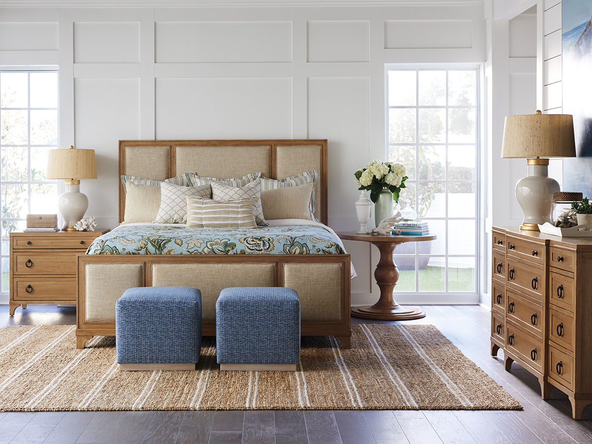 Newport - Crystal Cove Upholstered Panel Bed