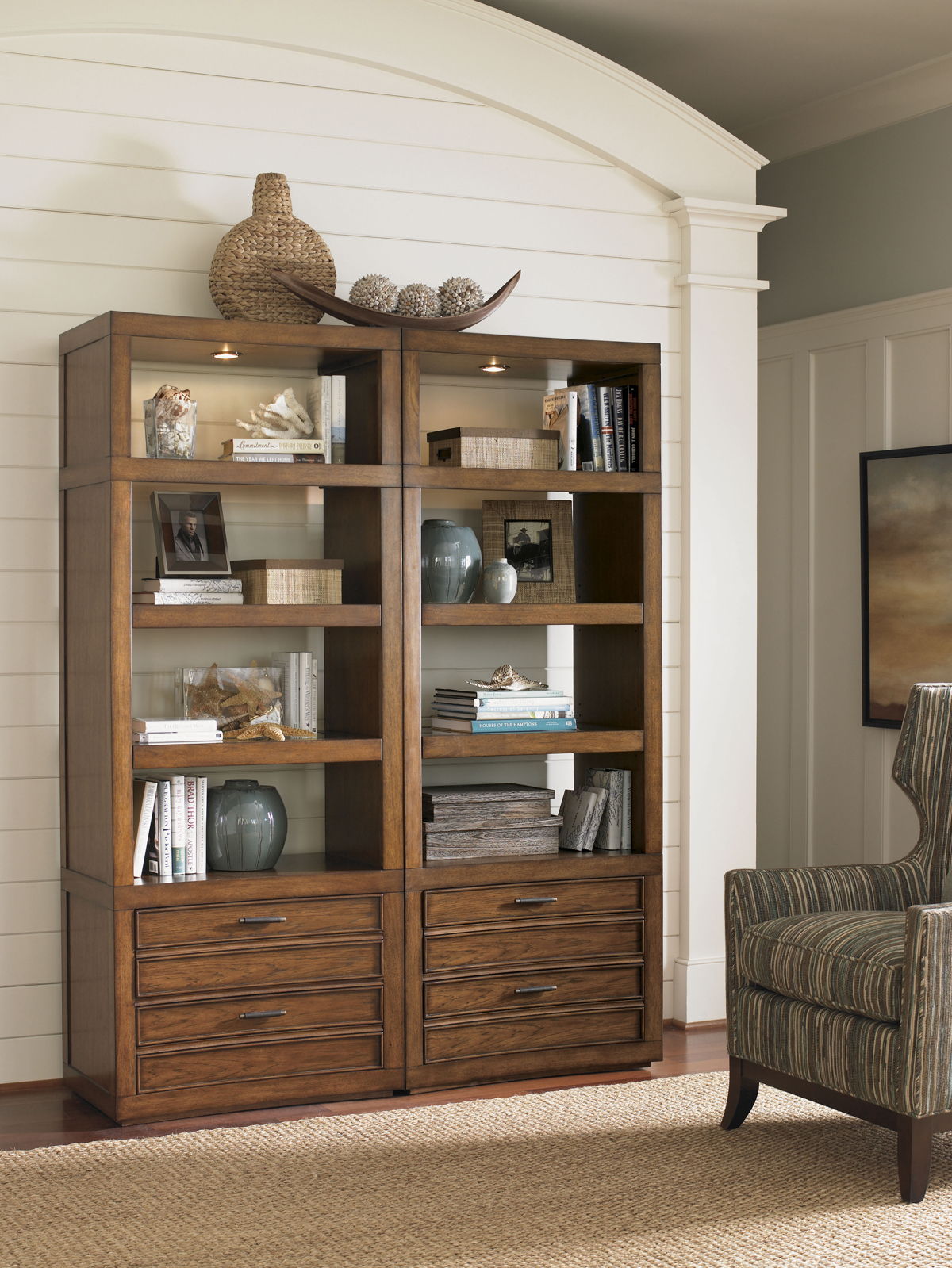 Longboat Key - Crystal Sands Bookcase - Dark Brown