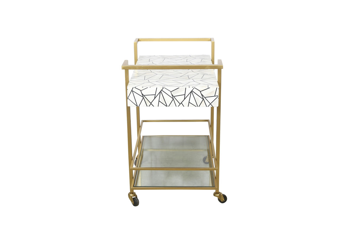 Bottoms Up - Bar Cart - Ivory Bone