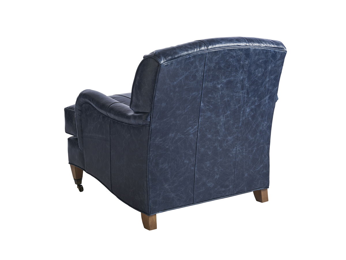 Barclay Butera Upholstery - Sydney Leather Chair With Brass Caster