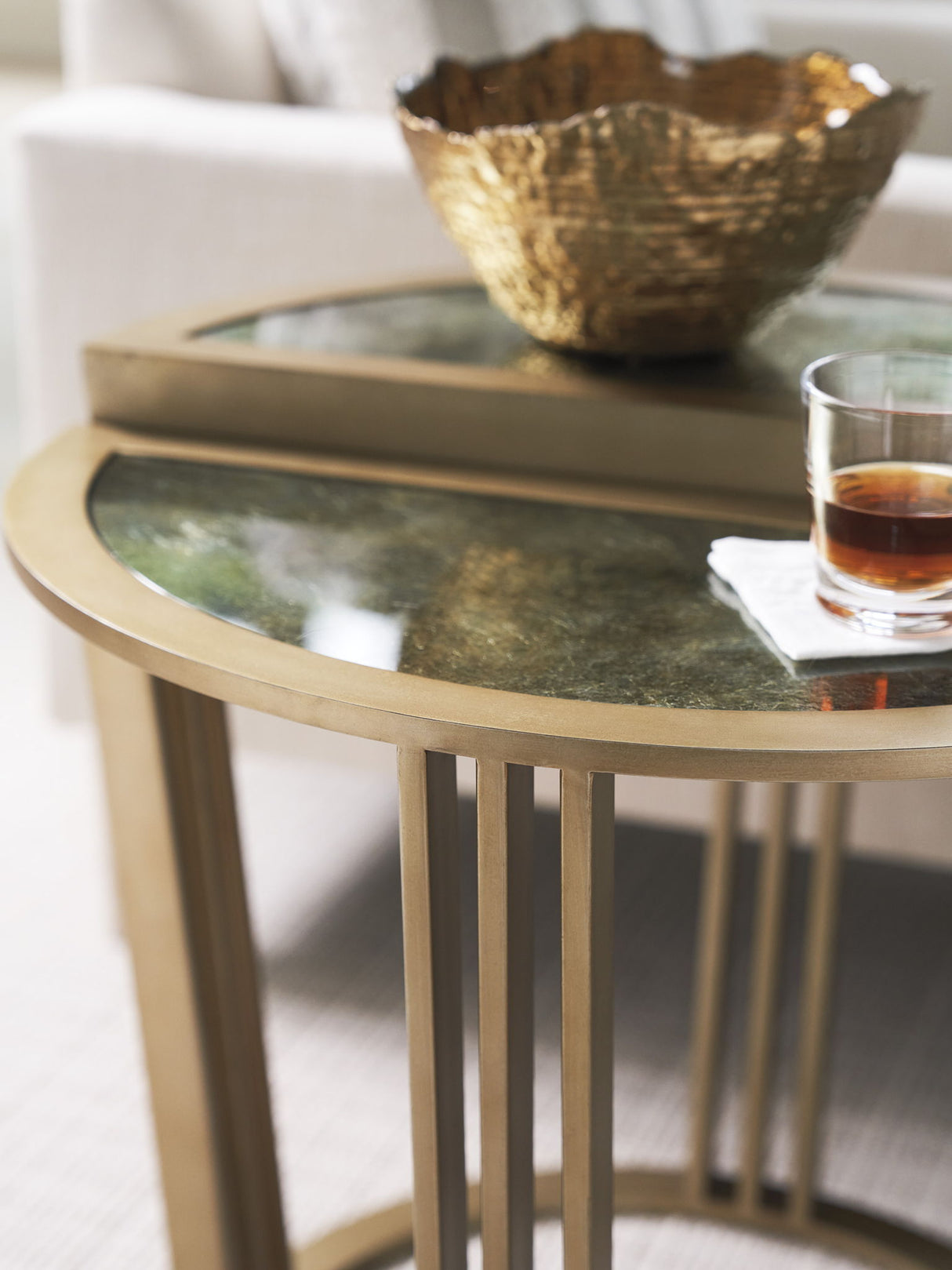 Sunset Key - Brooke Bunching Accent Tables - Gold
