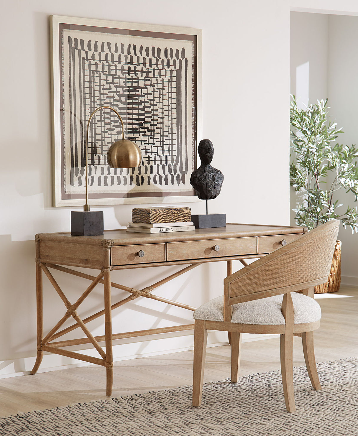 Retreat - Pole Rattan Writing Desk