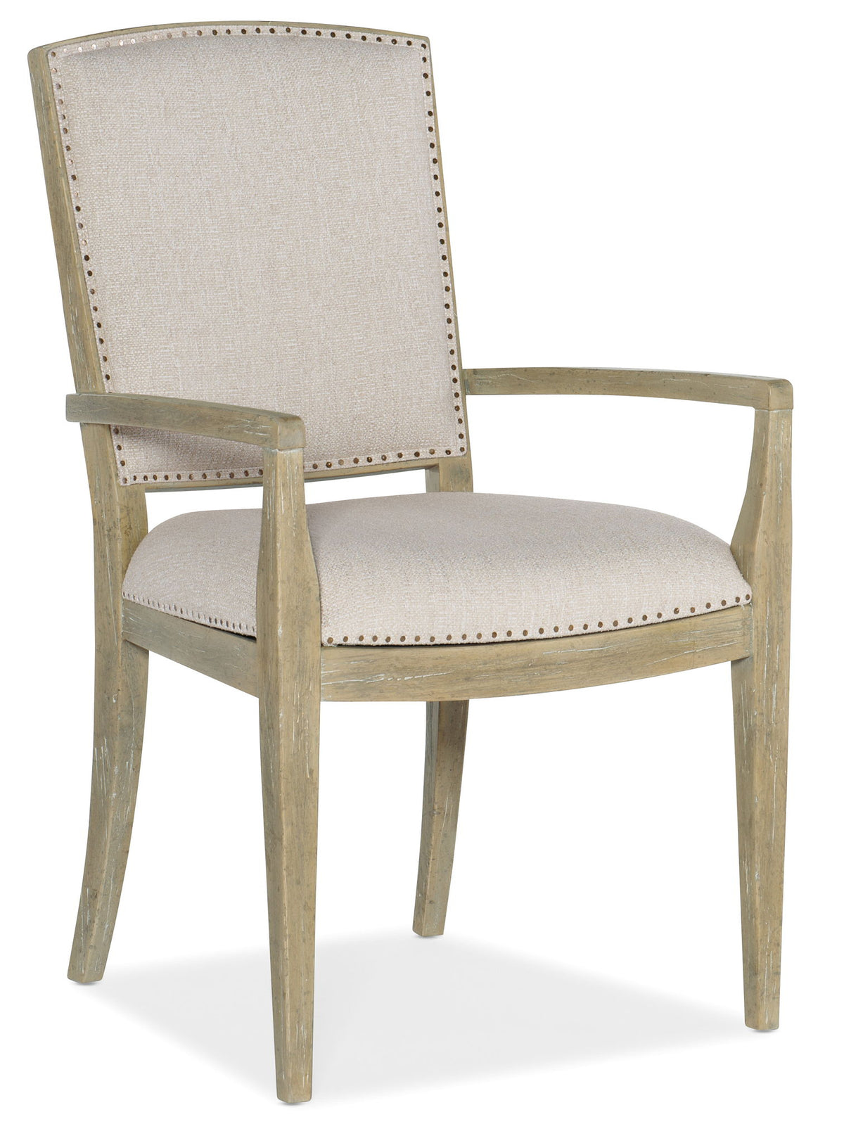 Surfrider - Carved Back Arm Chair (Set of 2) - Beige / Light Brown