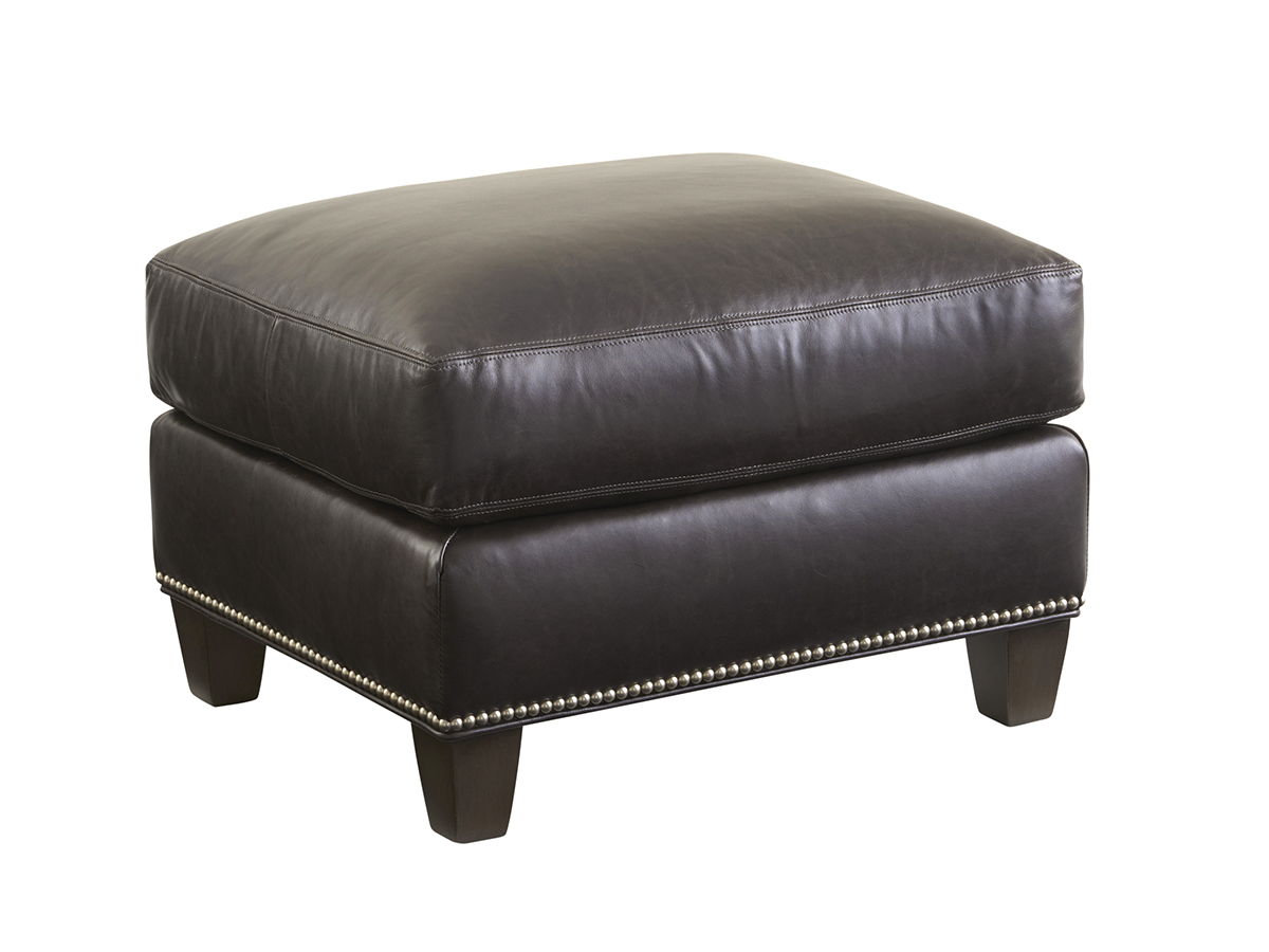 Lexington Leather - Strada Leather Ottoman - Black