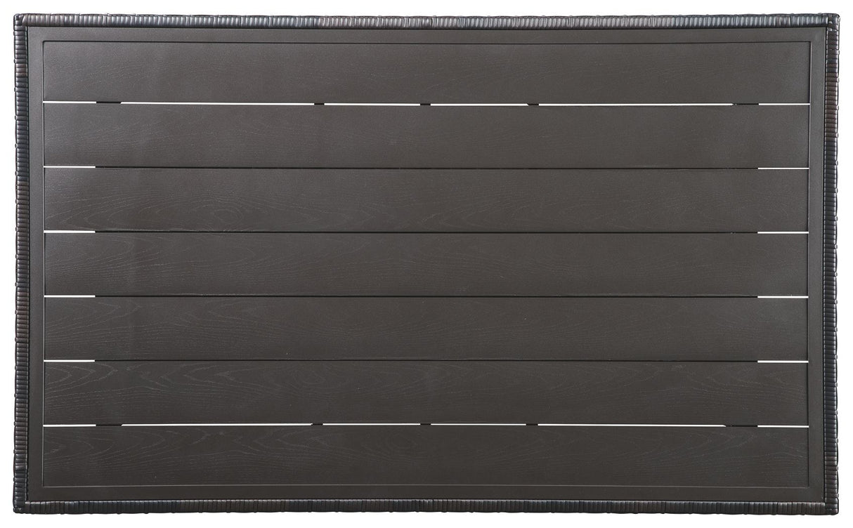 Easy Isle - RECT Multi-Use Table - Dark Brown / Beige