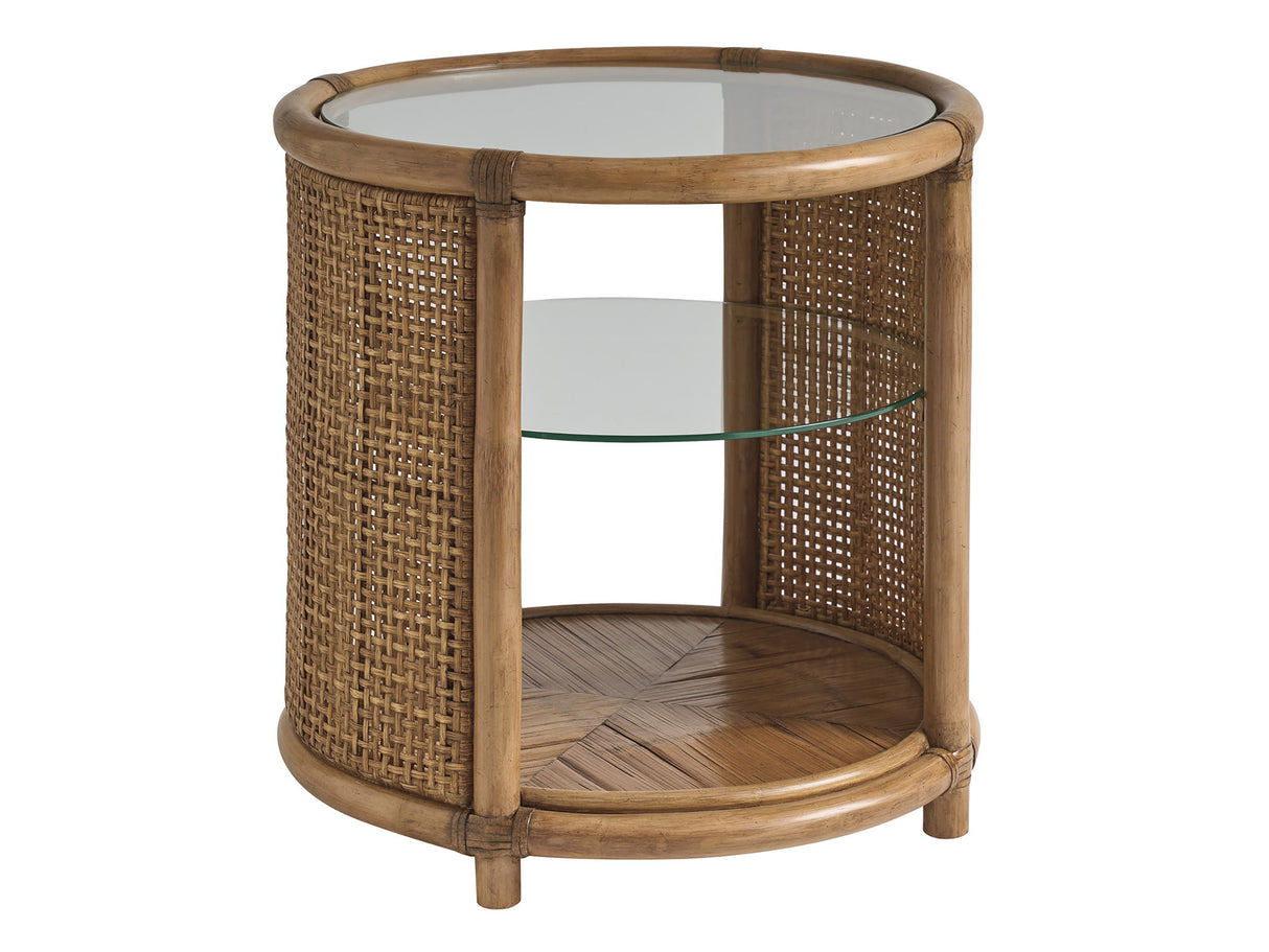 Key Biscayne - Tortuga Round End Table - Light Brown