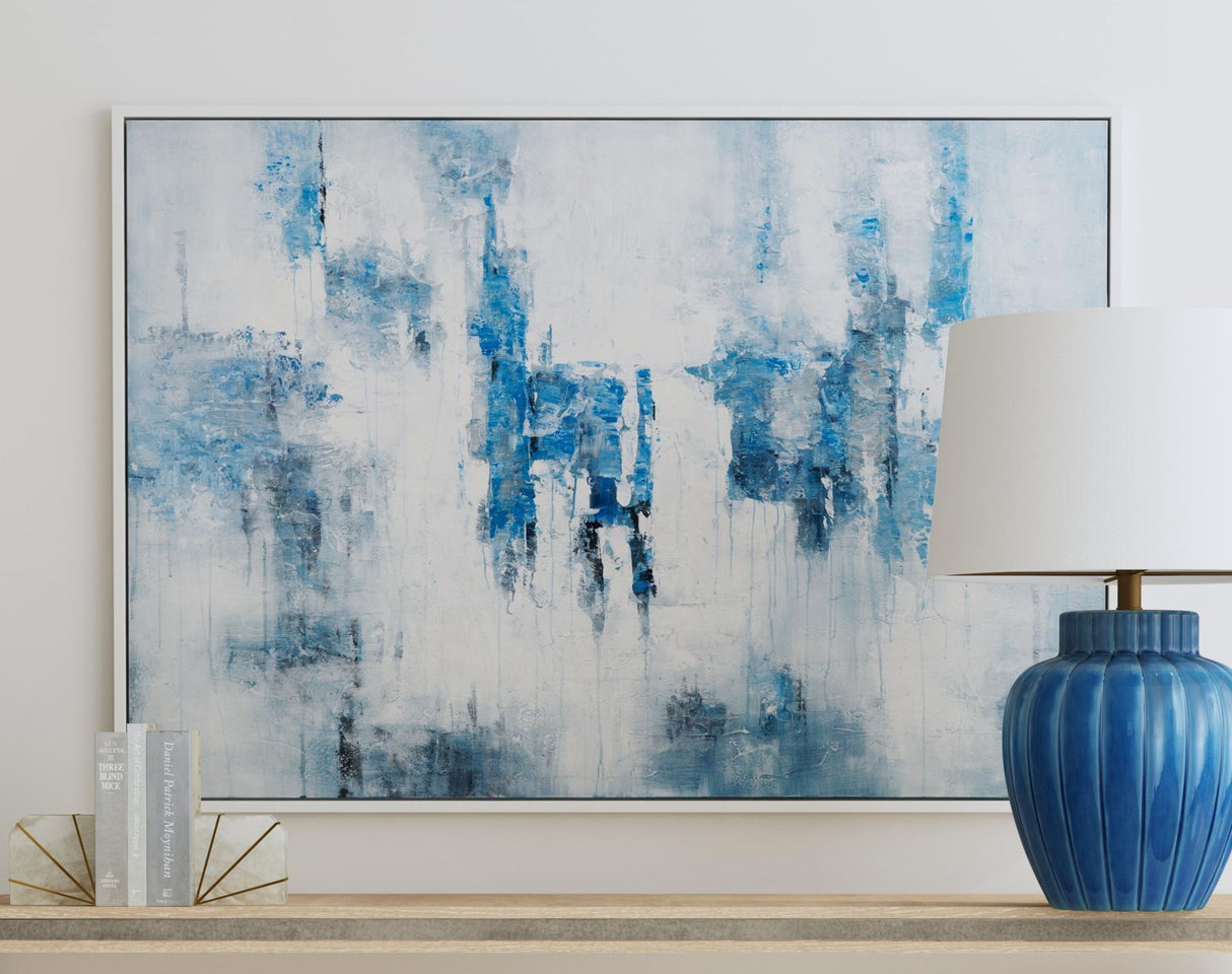 Perdido Framed Canvas - Blue