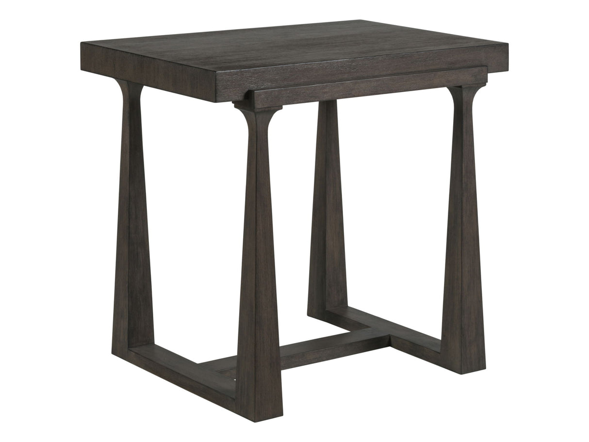 Cohesion Program - Wood Grantland Rectangular End Table - Dark Brown